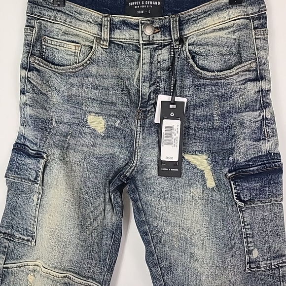 NEW Supply & Demand NYC Men's Blue Denim Harbor Jeans Sz 30/S MSRP $65 - Picture 2 of 8
